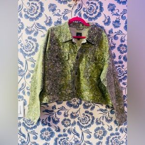 NWT Unusual Micro Floral Trucker Jacket Oversized XL 1XL RRP$35